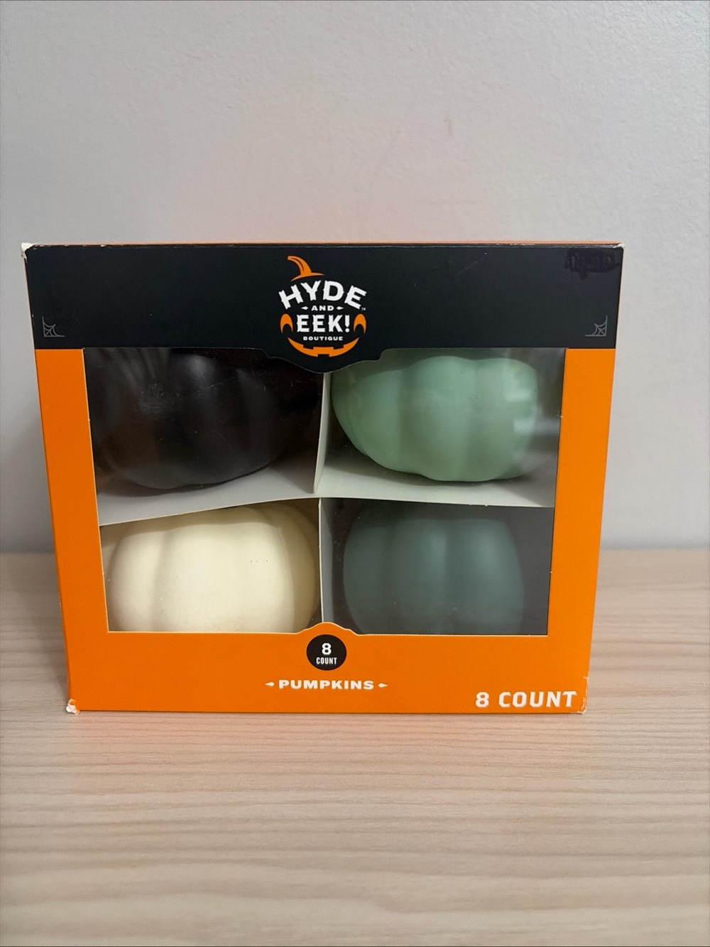 Decorative Pumpkin Set - Black, Green, Cream, Teal